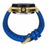 Luxury Gold Chronograph Watch with Blue Dial & Blue Rubber Strap - image 1