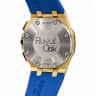 Luxury Gold Chronograph Watch with Blue Dial & Blue Rubber Strap - image 2