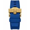 Luxury Gold Chronograph Watch with Blue Dial & Blue Rubber Strap - image 3