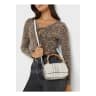 GUESS Kerima 4G Logo Beige Bamboo Handbag HWAG9337200 - image 1