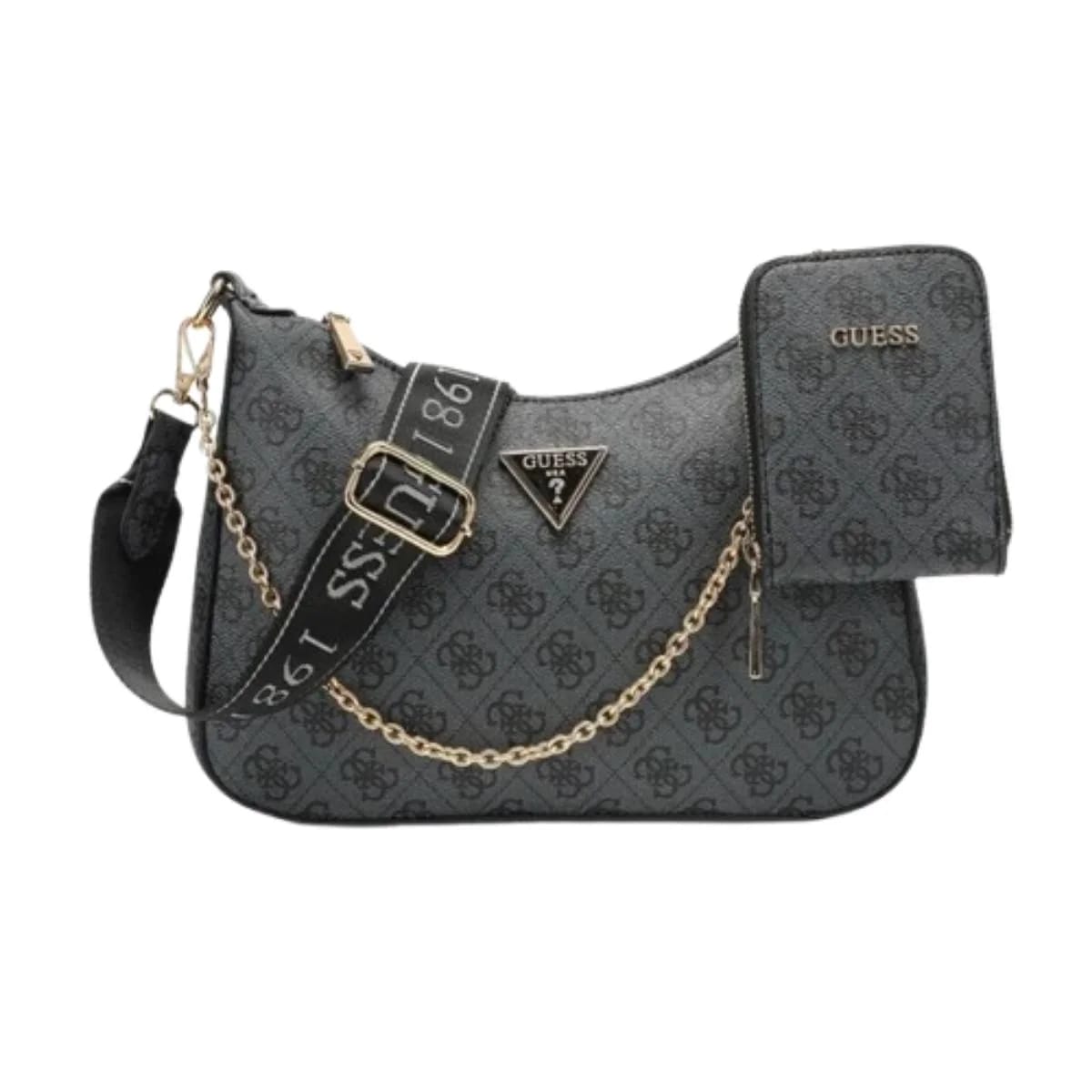 GUESS Noelle 4G Logo Black Crossbody Bag HWBG7879710