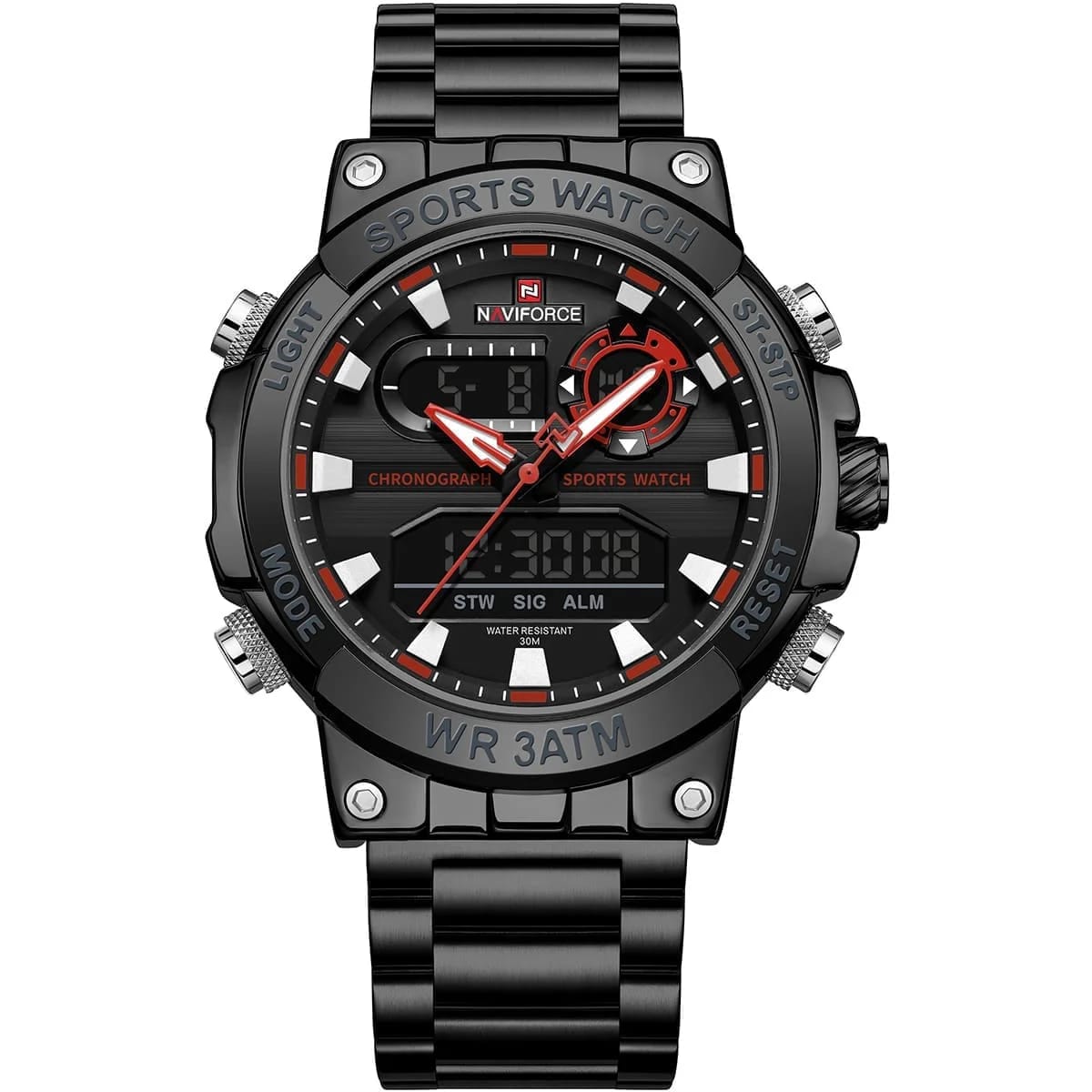 Naviforce Men’s Analog Digital Watch NF9237-B-R-B
