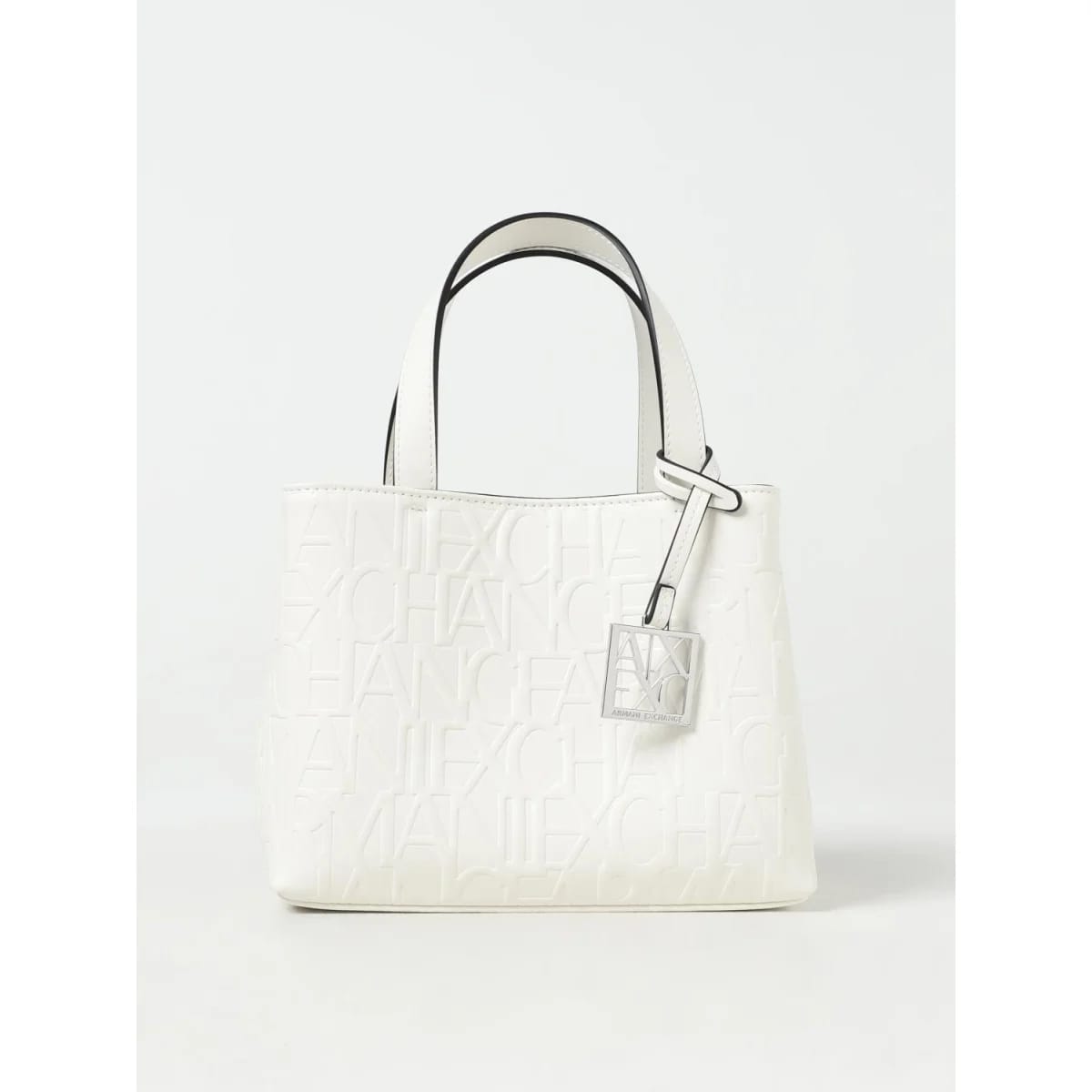 Armani Exchange Embossed Logo Off White Tote Bag XW001576AF15774