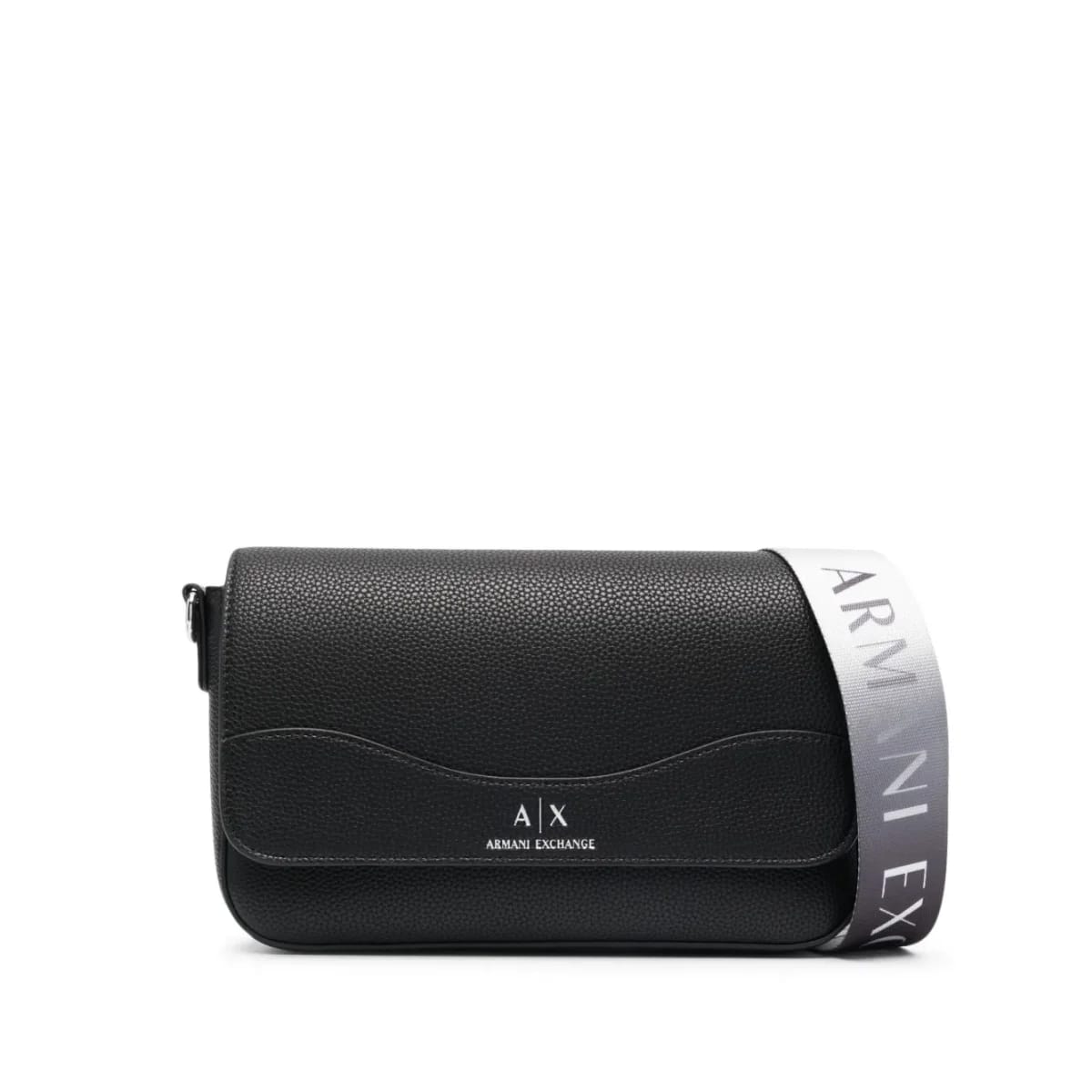 Armani Exchange Black Logo-Strap Crossbody Bag 942883 CC783