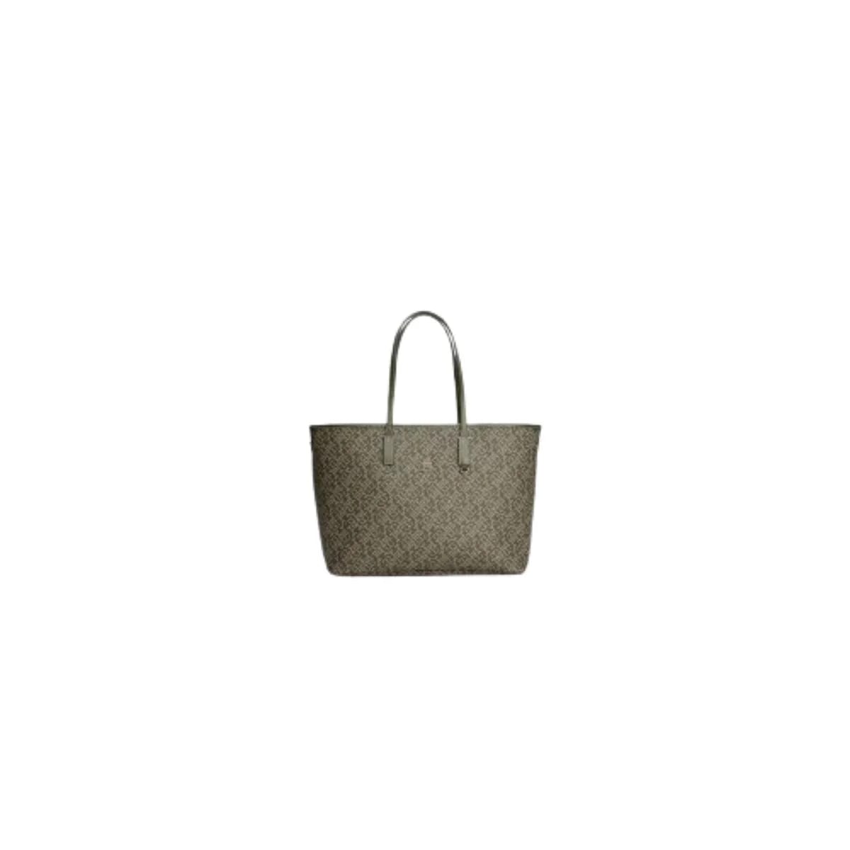Tommy Hilfiger TH Monogram Olive Green Tote Bag AW0AW17696-DW6