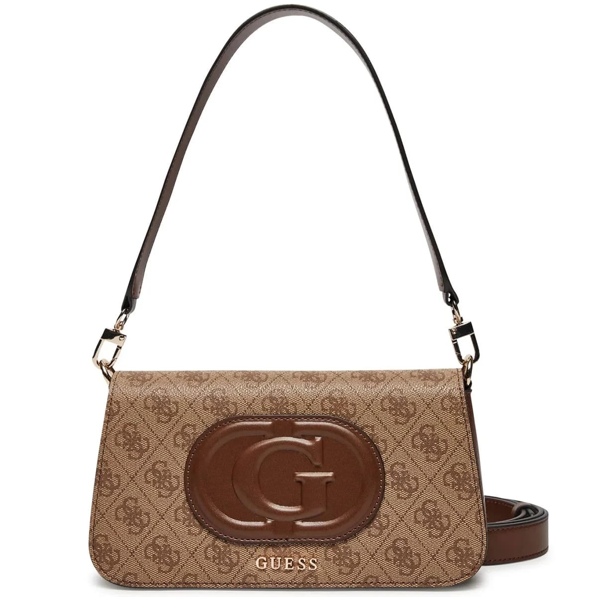 Guess Latte Brown Women Shoulder Bag Hwesg951320