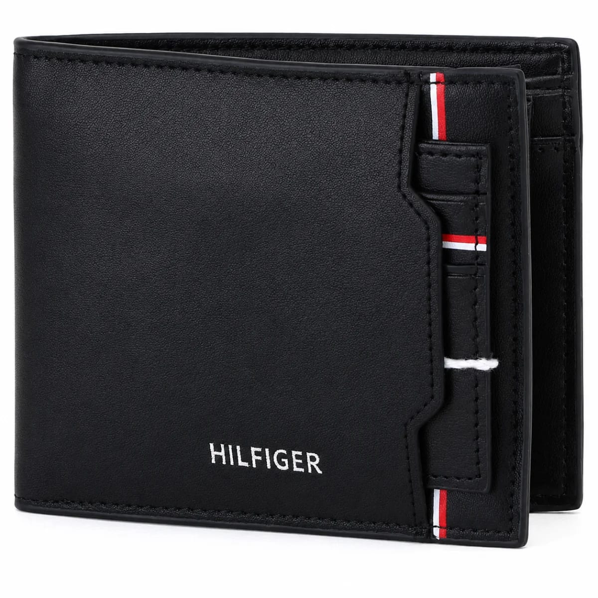 Original Tommy Hilfiger Genuine Leather Black Men Wallet Card Holder