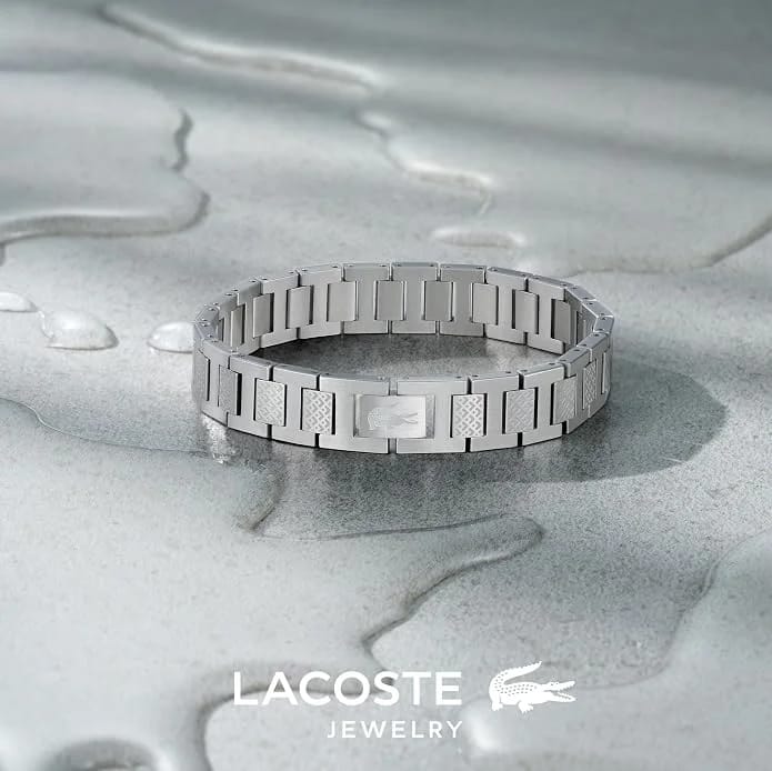 Lacoste Men's METROPOLE Collection Link Bracelet Embellished with Petit Piqué Pattern - image 1