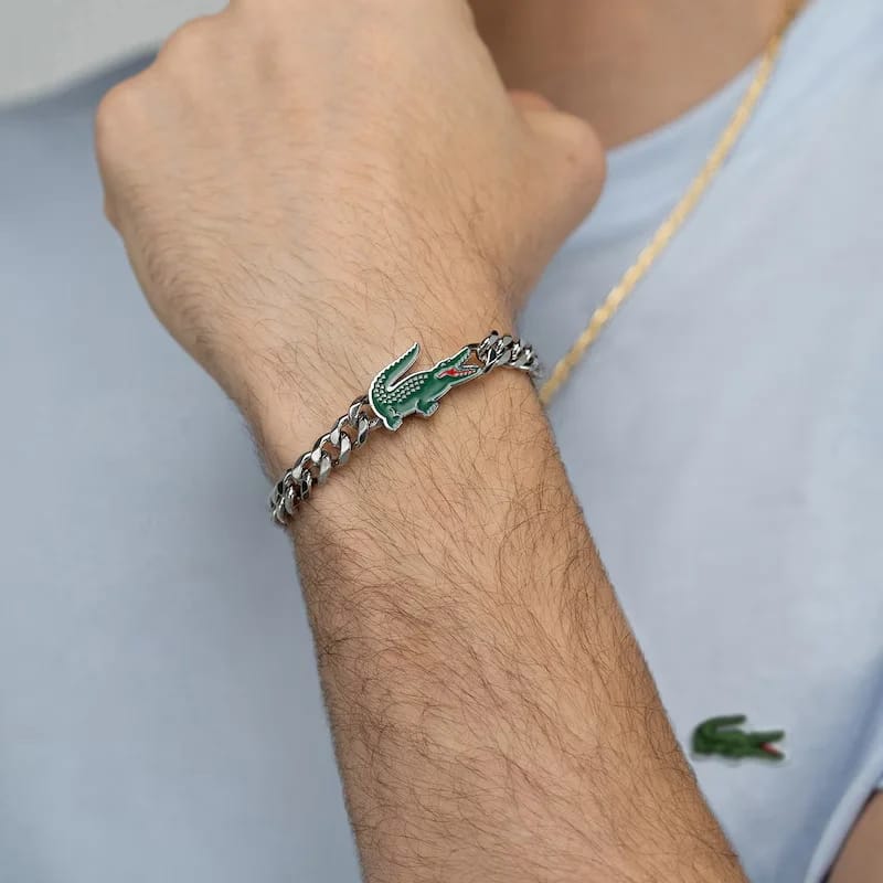 Lacoste Men's Arthor Jewelry Stainless Steel Adjustable Bracelet, Fashionable, For an Everyday Look - image 2