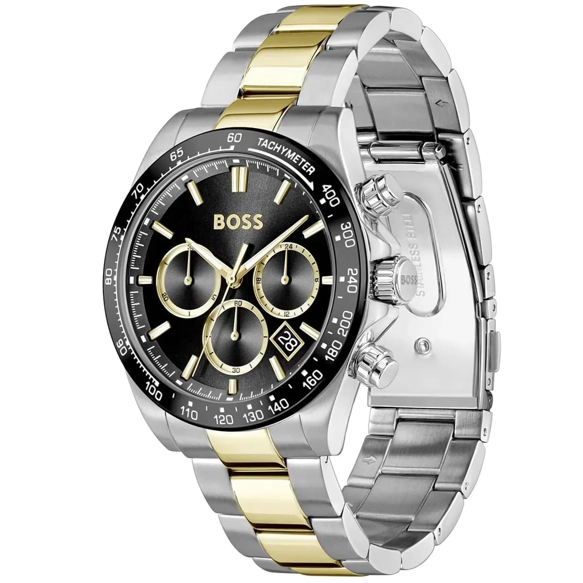 Hugo Boss Watch For Men Two-Tone Strap Black Dial 1514269 - image 2