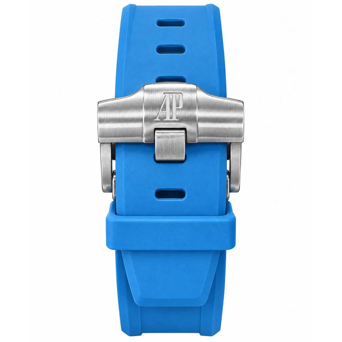 Luxury Chronograph Watch with Pink Dial & Blue Rubber Strap - image 3