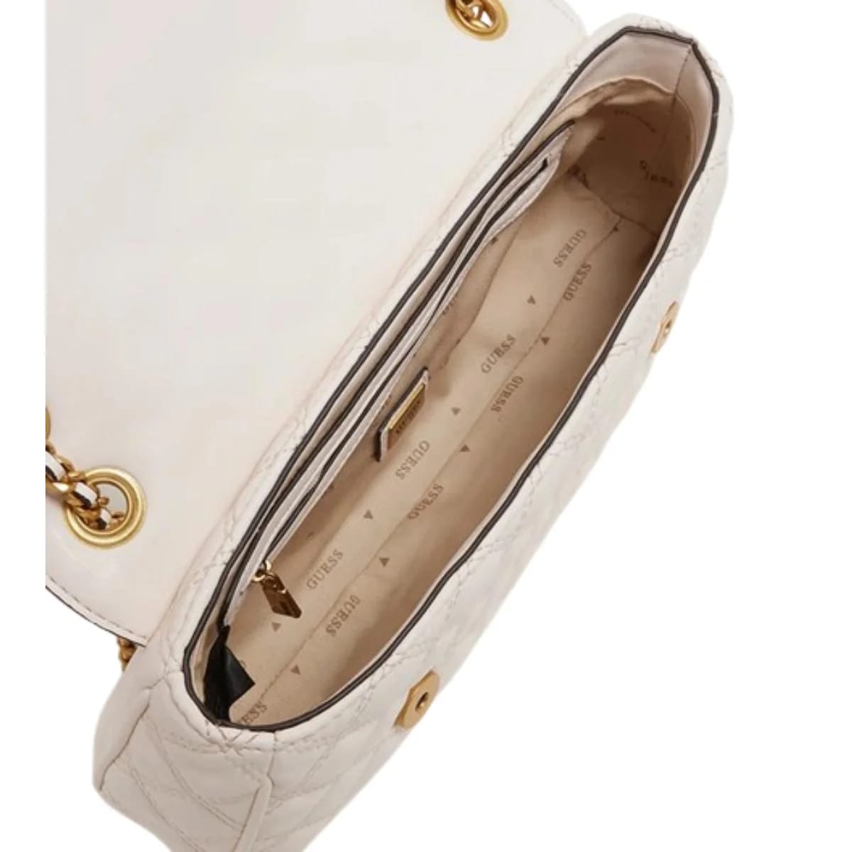 GUESS Fedana Quilted Off White Shoulder Bag HWZG9643200-OFF - image 3