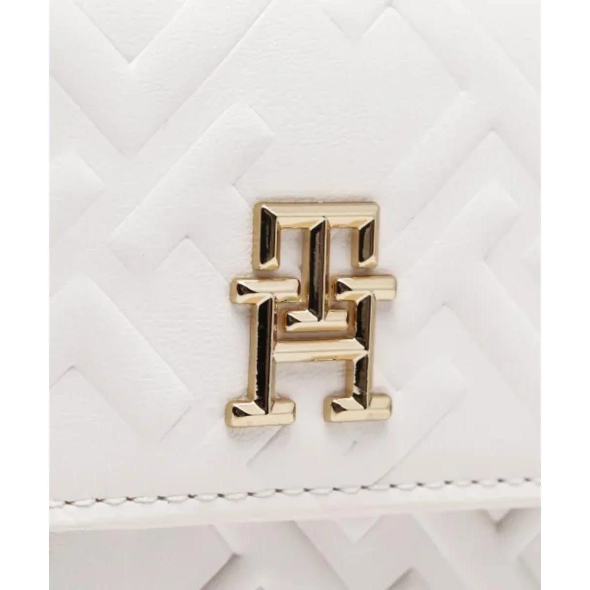 Tommy Hilfiger Monogram Embossed White Crossbody Camera Bag - image 1