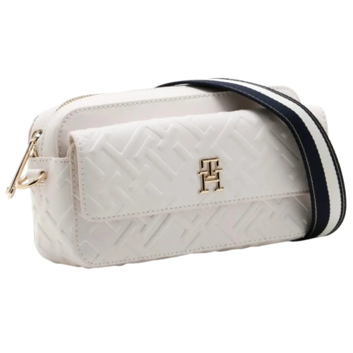 Tommy Hilfiger Monogram Embossed White Crossbody Camera Bag - image 2