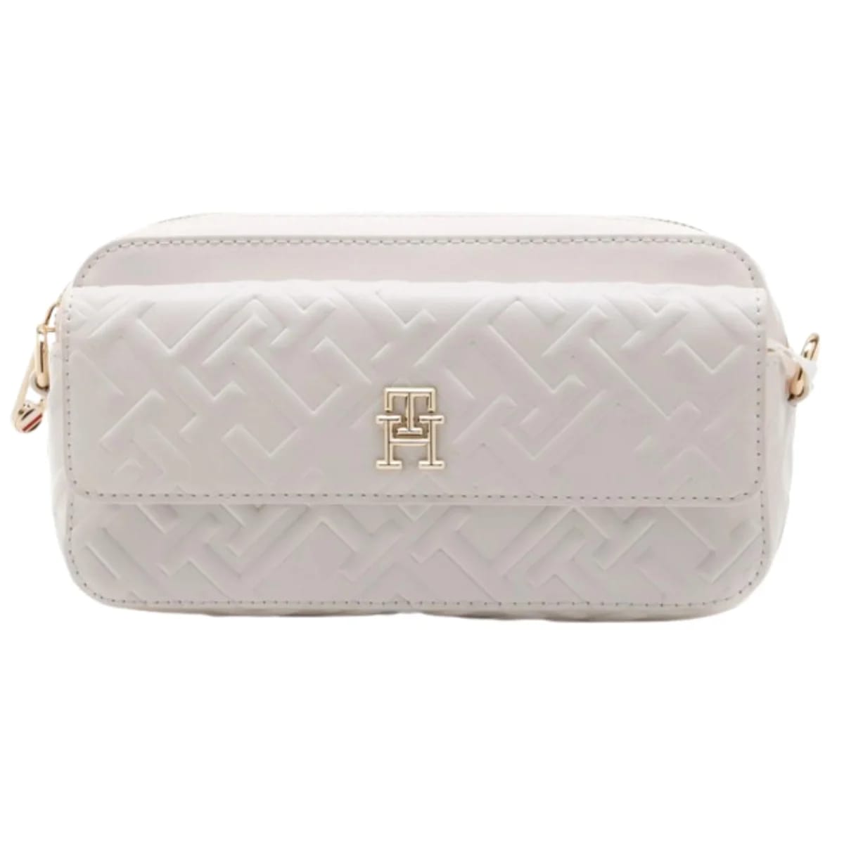Tommy Hilfiger Monogram Embossed White Crossbody Camera Bag - image 3