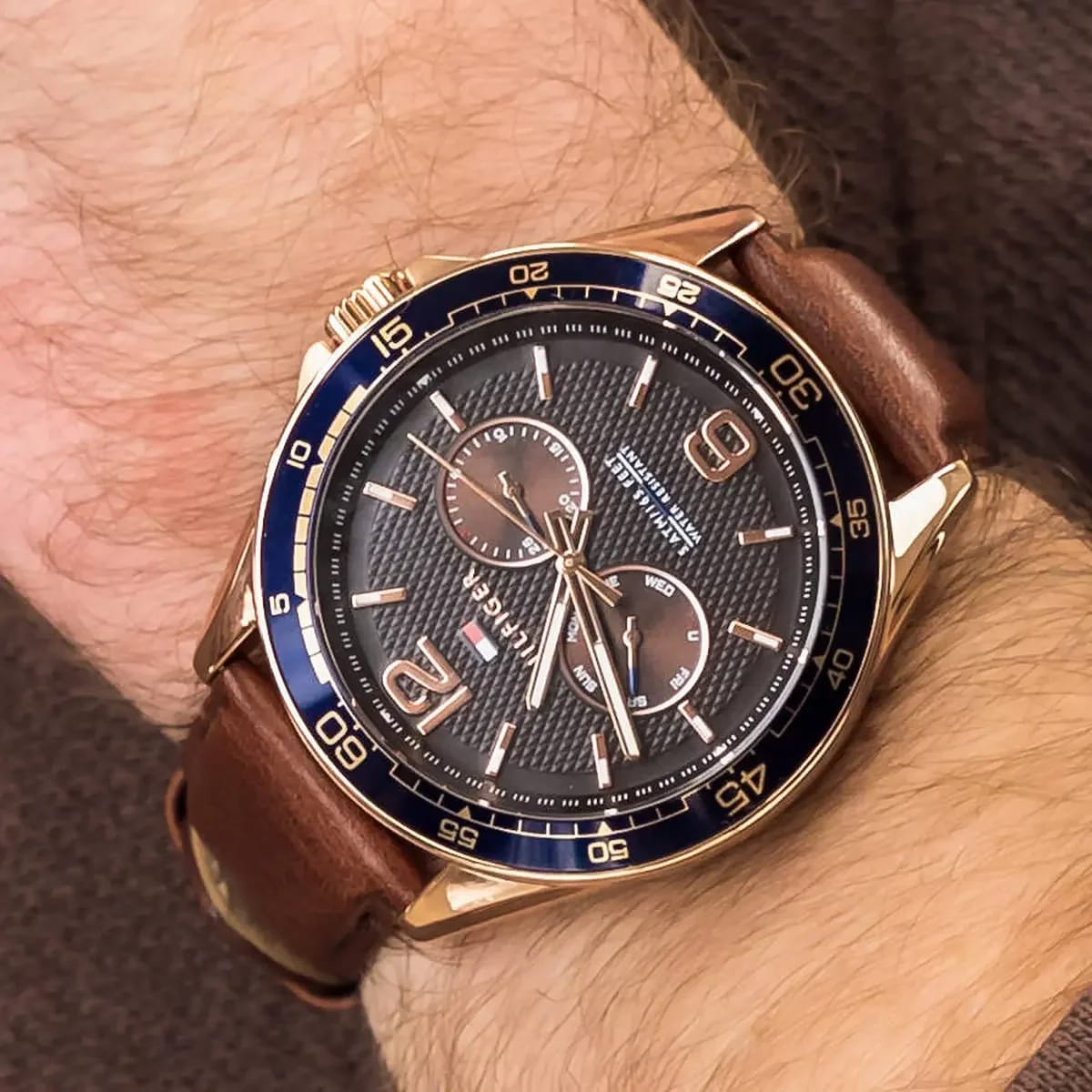 Tommy Hilfiger Erik Men's Brown Dial Leather Watch 1791367 - image 3