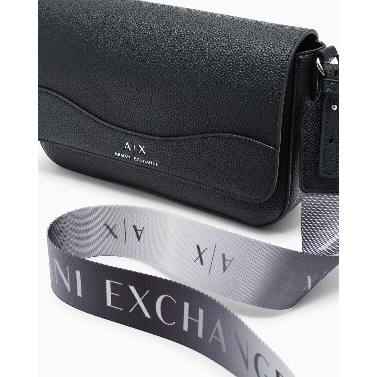 Armani Exchange Black Logo-Strap Crossbody Bag 942883 CC783 - image 2