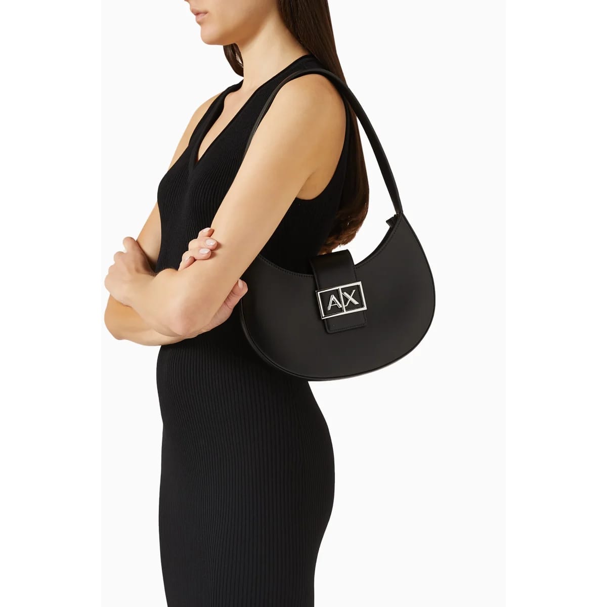 Armani Exchange A|X Black Crescent Shoulder Bag XW002565-AF12039-UC001 - image 1