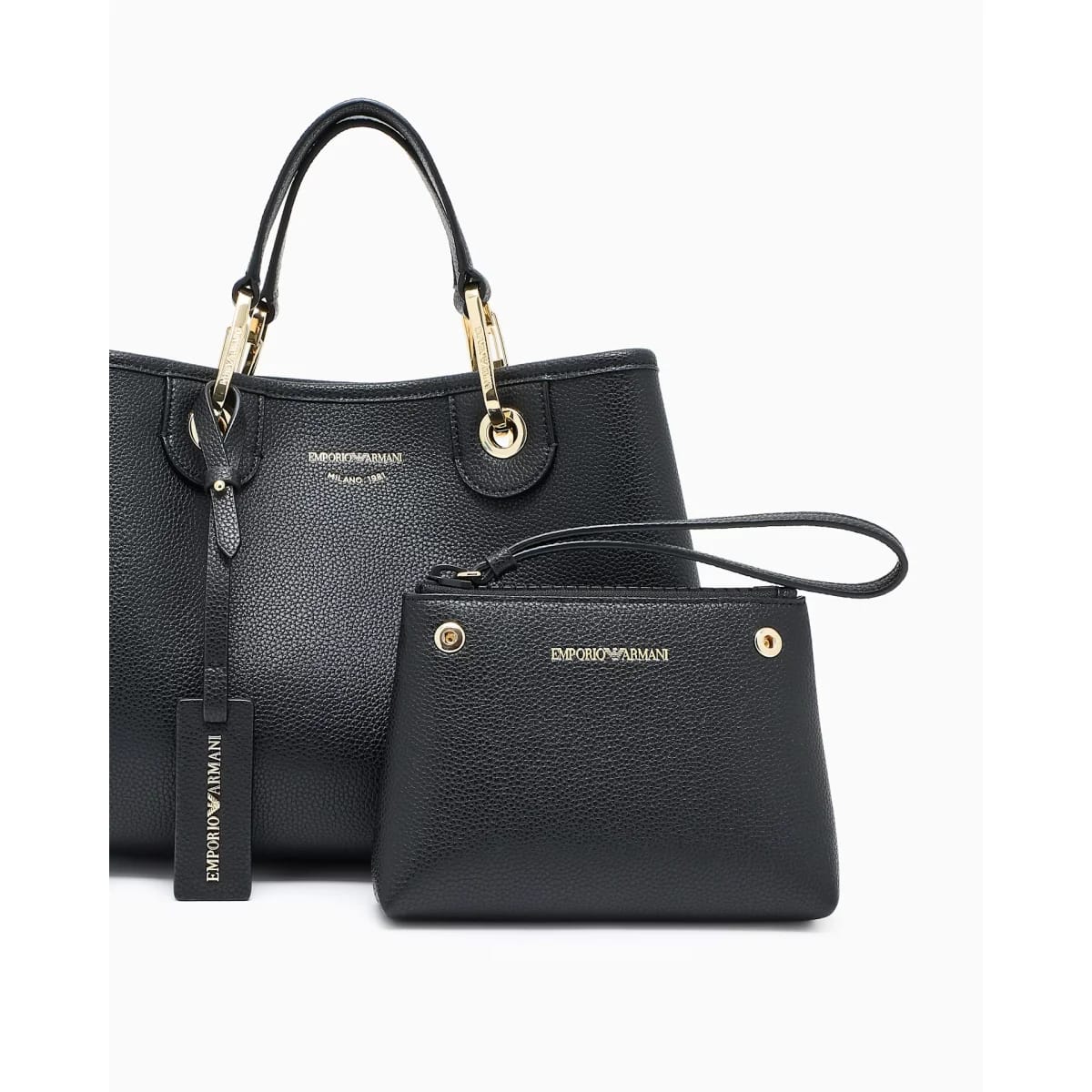 Emporio Armani MyEA Black Tote Bag with Pouch - image 1